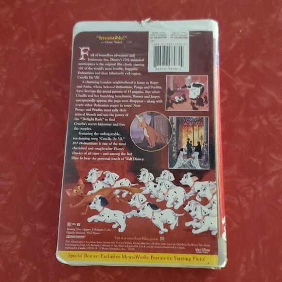 1999 Walt Disney Masterpiece 101 Dalmatians VHS Tape - Picture 2 of 10